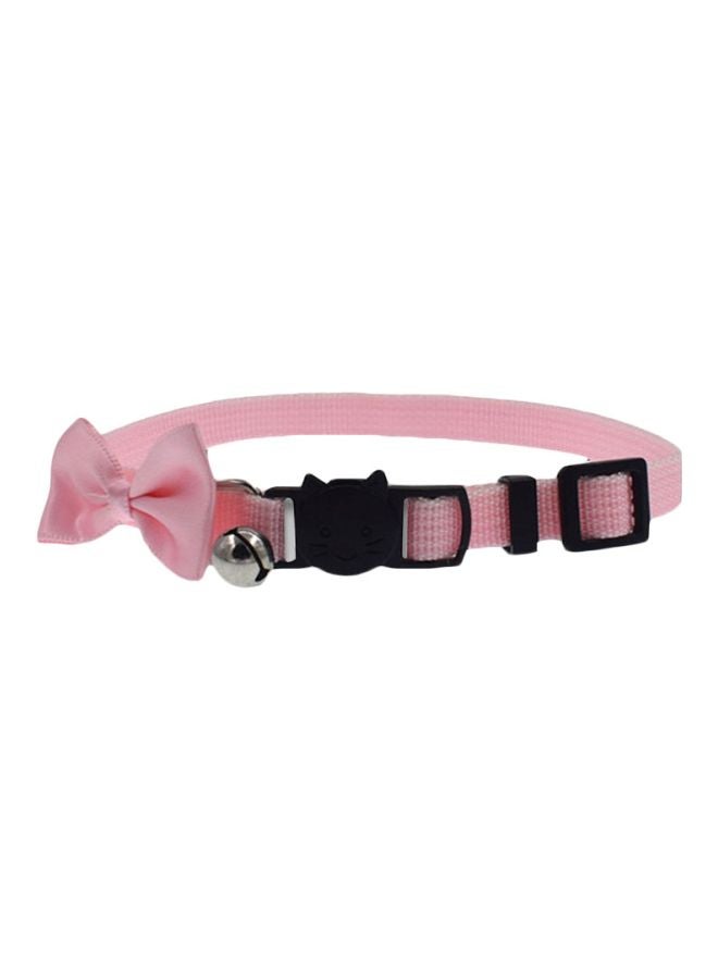 Loquat Bow Tie Pet Collar Light Pink 19x4x1cm