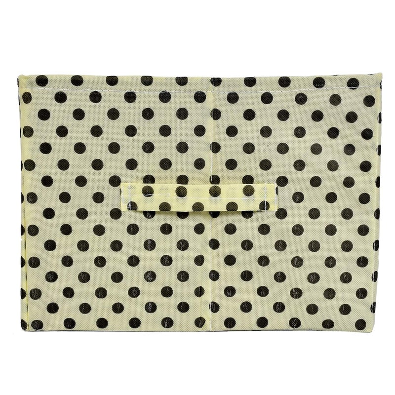 Kuber Industries Polka Print 2 Pieces Non Woven Shirt StackerShirt Organizer Wardrobe Organizer IvoryKUBMART1610 - Image 3