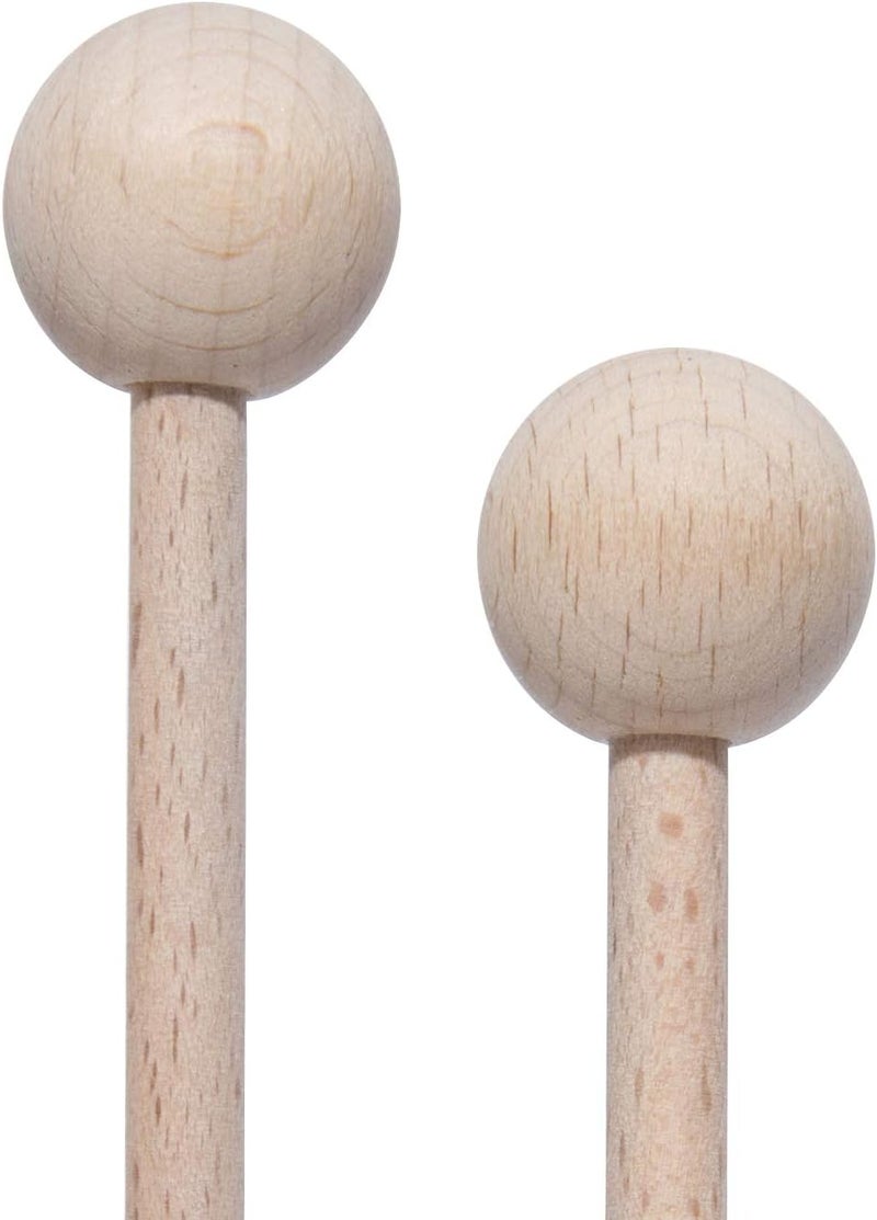 Mihey Wood Mallets Percussion Sticks for Xylophone Chime Wood Block Glockenspiel and Bells 8 Inch Long - Image 2