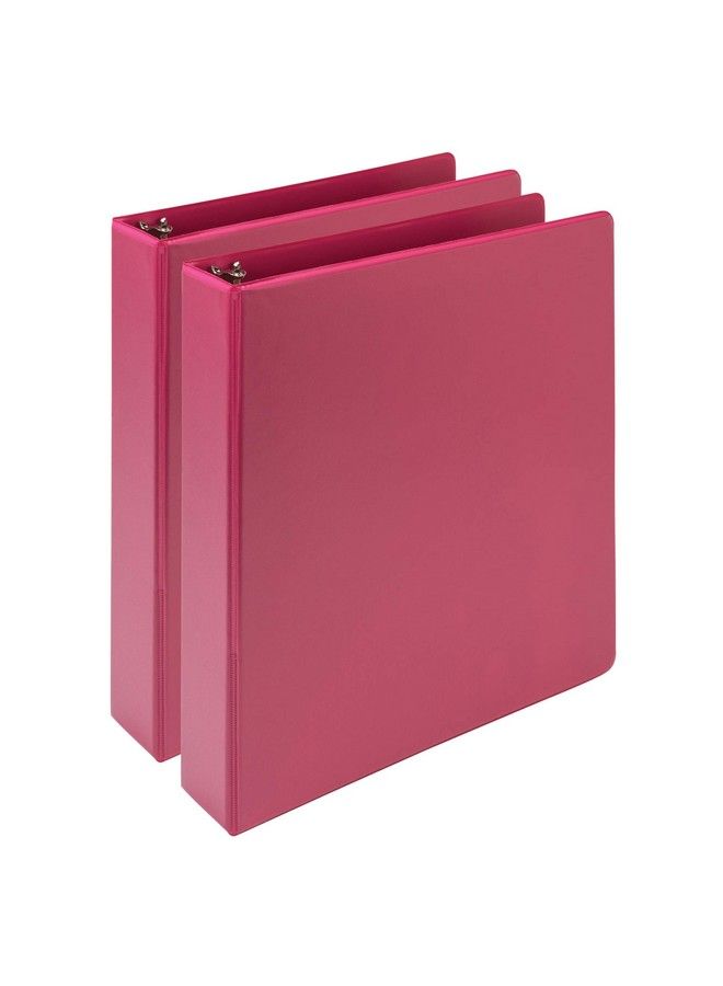Samsill Earth’S Choice™ Durable Fashion Color 3 Ring View Binder 1.5 Inch Round Ring Up To 25% Plantbased Plastic Ecofriendly Usda Certified Biobased Pink Berry Value 2 Pack - Image 2