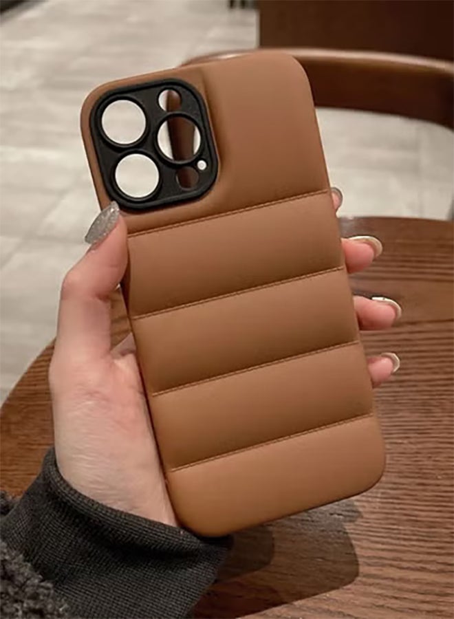 COVERSCART حافظة جاكيت مبطن بني (مات) لآيفون 14 برو ماكس - Image 3