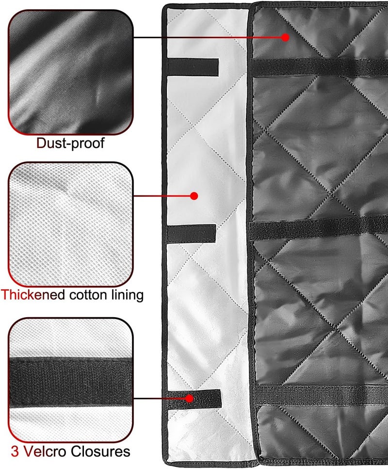 Usluole Table Leaf Storage Bag Padded 2 Pack, 54 x 28in Extra Thick Quilted Dining Table Leaf Bag with Adjustable Closure, Table Leaf Cover Protector, Flannel Back, Scratch Resistant - Image 5