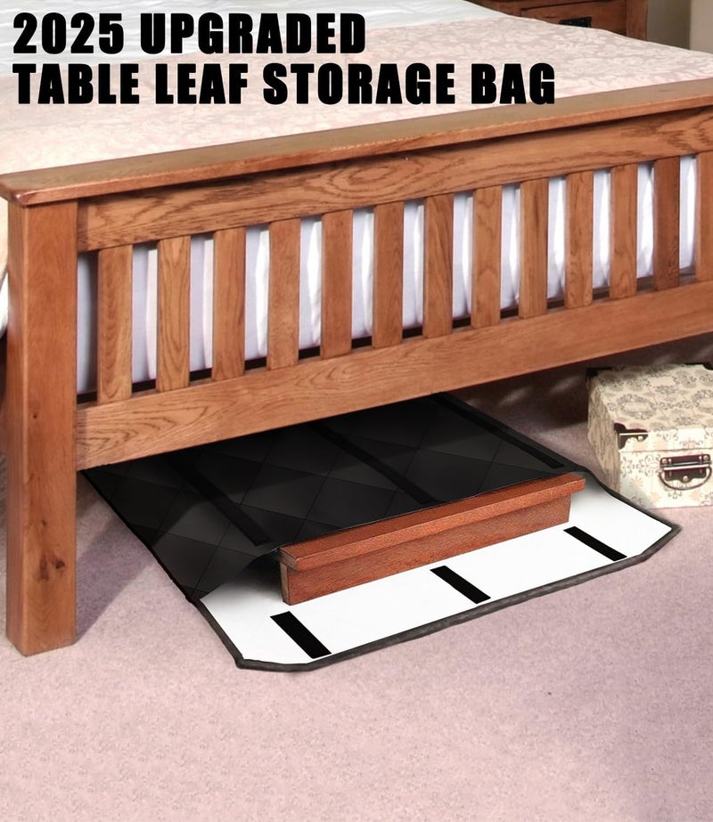 Usluole Table Leaf Storage Bag Padded 2 Pack, 54 x 28in Extra Thick Quilted Dining Table Leaf Bag with Adjustable Closure, Table Leaf Cover Protector, Flannel Back, Scratch Resistant - Image 4