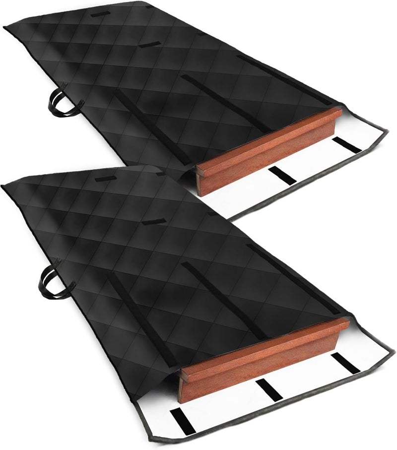 Usluole Table Leaf Storage Bag Padded 2 Pack, 54 x 28in Extra Thick Quilted Dining Table Leaf Bag with Adjustable Closure, Table Leaf Cover Protector, Flannel Back, Scratch Resistant - Image 1