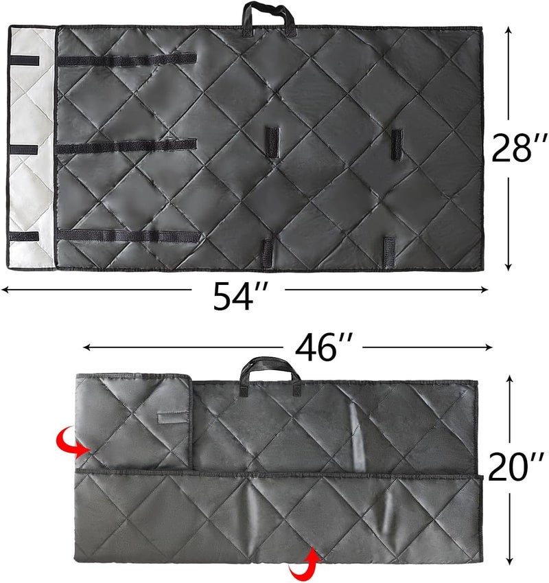 Usluole Table Leaf Storage Bag Padded 2 Pack, 54 x 28in Extra Thick Quilted Dining Table Leaf Bag with Adjustable Closure, Table Leaf Cover Protector, Flannel Back, Scratch Resistant - Image 2