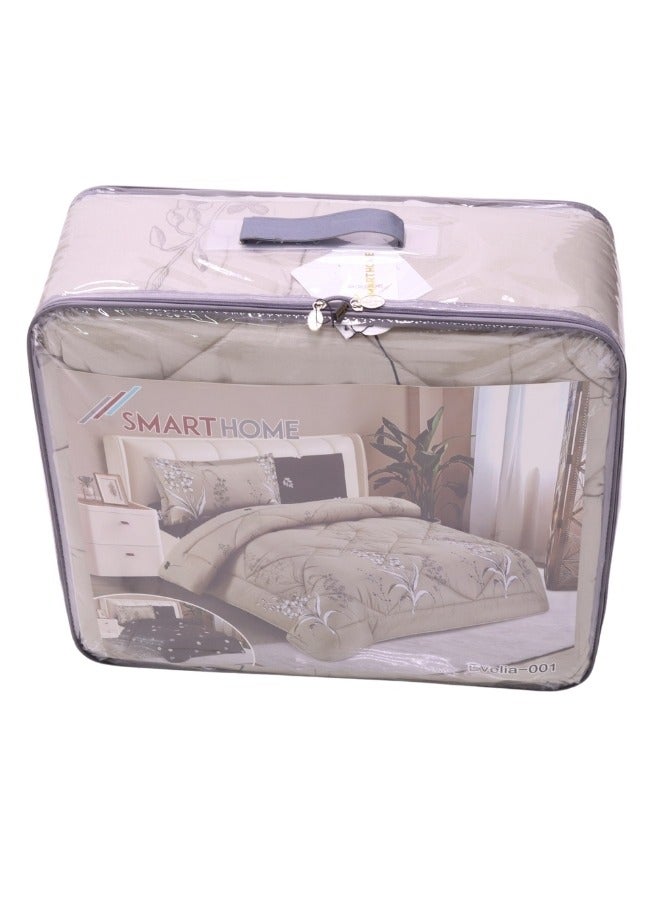 SMART HOME Comforter set, double-sided Comfoerter consisting of 4 pieces, comforter 4 pieces, 100% microfiber, comforter size 180*230  bedsheet size is 160*200 - Image 2