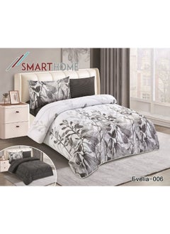 SMART HOME Comforter set, double-sided mattress consisting of 4 pieces, comforter 4 pieces, 100% microfiber, comforter size 180*230  bedsheet size is 160*200  - Image 1