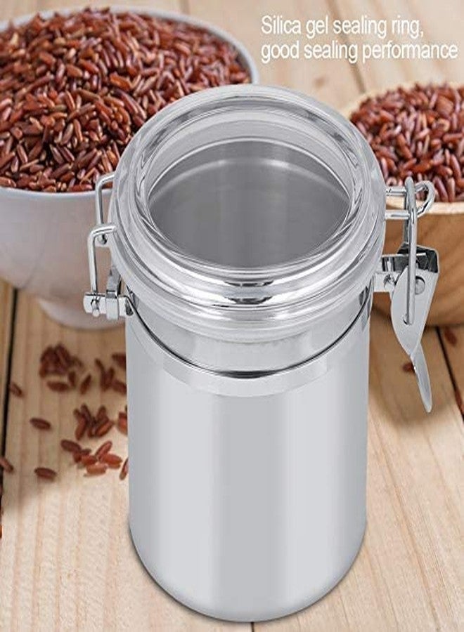 Fdit Stainless Steel Coffee and Food Storage Canister Coffee Canister Food Storage Jar Tea Sugar Milk Powder Container(10x11cm) - Image 3