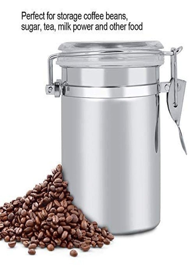 Fdit Stainless Steel Coffee and Food Storage Canister Coffee Canister Food Storage Jar Tea Sugar Milk Powder Container(10x11cm) - Image 4