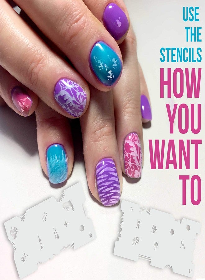 Custom Body Art Airbrush Nail Stencils - Nail Art Stencils Set #4: 320 Unique Designs from 20 Individual Templates - Image 3