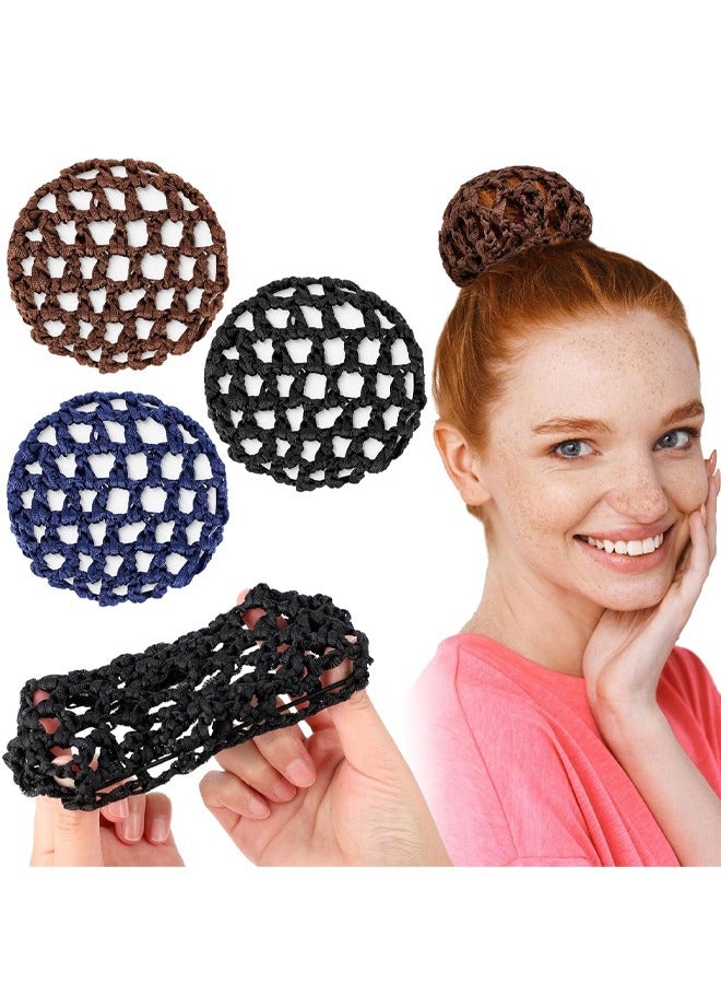 غطاء كعكة الشعر، 3 قطع من شبكات شعر كعكة الباليه القابلة لإعادة الاستخدام، 3 ألوان قياسية لتغطية كعكة الشعر، إكسسوارات الشعر لرقص الباليه والتزلج على اليوغا والرياضة - Image 1