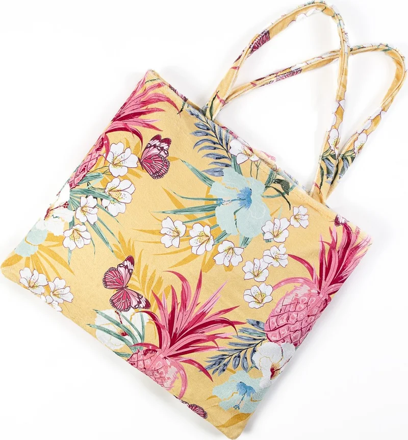 Hamur Dough Beach Towel 100 x 150 cm. Bag Dough Beach Towel Tropical