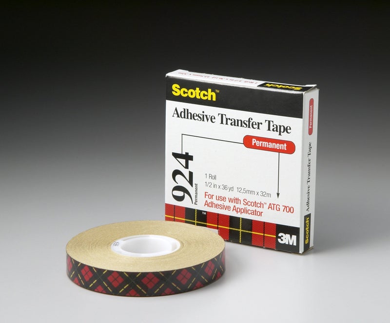 3M Scotch ATG Adhesive Transfer Tape 924 Clear, 0.50 in x 36 yd 2.0 mil (Pack of 1) - Image 5