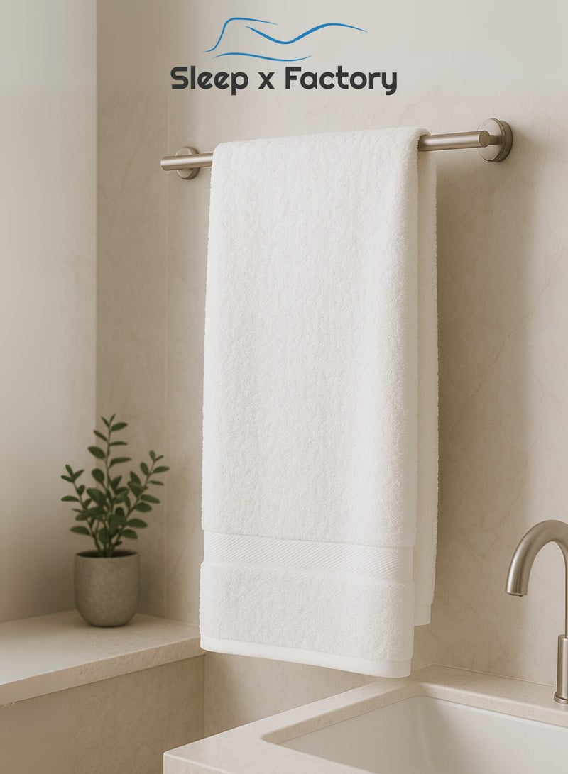 Sleep x Factory White Hand Towel – 100% Cotton, Soft & Absorbent – 50x80 cm - Image 1