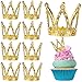 LAPOHI 9 Pcs Crown Cake Topper Mini Gold Crown Queen Crown Small Princess Crown Cup Cake Topper Decoration - Image 3