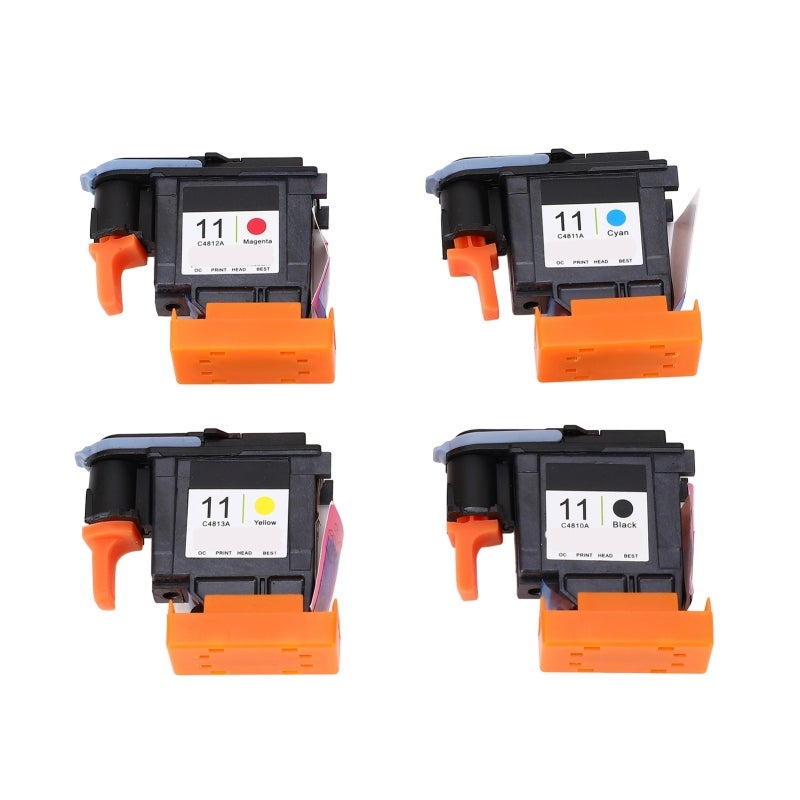 Printhead Replacement: 4-Pack Magenta Black Cyan Yellow ABS Material - Clear Resolution Stable Performance Printer Head for HP Designjet 100 110 111 500 510 800 813 850 Printers - Image 3