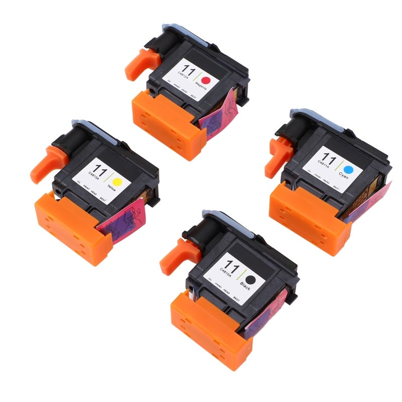 Printhead Replacement: 4-Pack Magenta Black Cyan Yellow ABS Material - Clear Resolution Stable Performance Printer Head for HP Designjet 100 110 111 500 510 800 813 850 Printers - Image 4