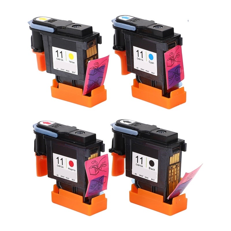 Printhead Replacement: 4-Pack Magenta Black Cyan Yellow ABS Material - Clear Resolution Stable Performance Printer Head for HP Designjet 100 110 111 500 510 800 813 850 Printers - Image 5