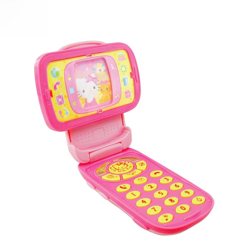 KT Cat Toy Rotating Video Phone Educational Simulation Cell Phone - Interactive Toy for Girls Aged 4-6 - Image 1