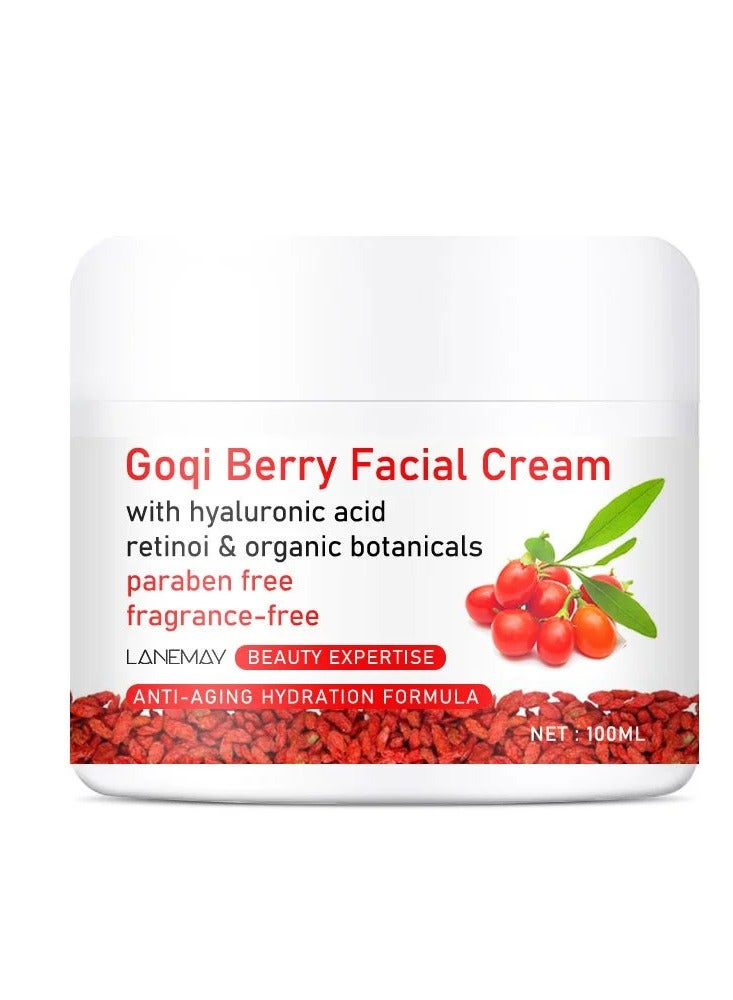 LANEMAY Goji Berry Herbal Face Cream – Hydrating Moisturizer Anti-Wrinkle Brightening Nourishing Skin Care Cream, Natural Herbal Formula - Image 1