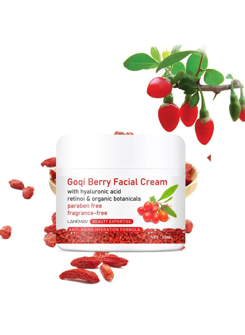 LANEMAY Goji Berry Herbal Face Cream – Hydrating Moisturizer Anti-Wrinkle Brightening Nourishing Skin Care Cream, Natural Herbal Formula - Image 4