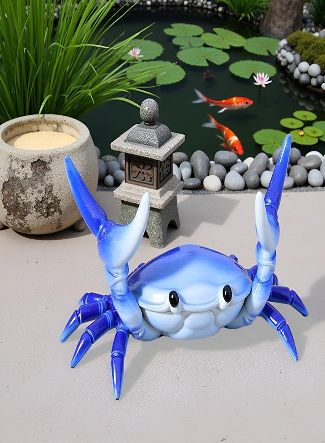 Sluswallow Blue New Japanese Creative Cute Crab Pen Holder Weightlifting Crabs Penholder Bracket Storage Rack Gift Stationery Pencil Holders and Pen Holders - Image 2