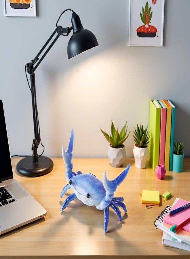 Sluswallow Blue New Japanese Creative Cute Crab Pen Holder Weightlifting Crabs Penholder Bracket Storage Rack Gift Stationery Pencil Holders and Pen Holders - Image 3
