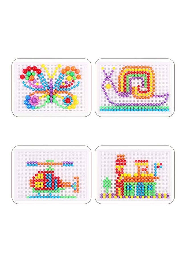 Kidcia 296-Piece Creative Mosaic Jigsaw Puzzle Mushroom Nails Educational Building Blocks Board Game 11.4x8.2x1.4inch - Image 5