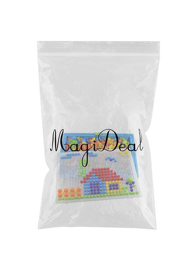 Kidcia 296-Piece Creative Mosaic Jigsaw Puzzle Mushroom Nails Educational Building Blocks Board Game 11.4x8.2x1.4inch - Image 4