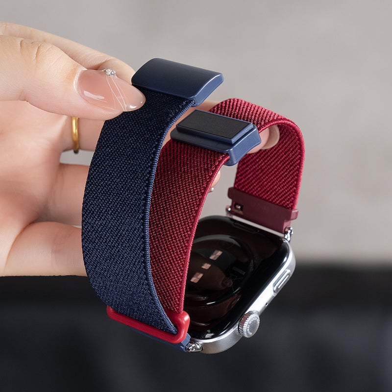 سوار ساعة ذكية سوار نايلون حلقي متوافق مع Samsung Galaxy Watch 7 Classic بملاءمة قابلة للتعديل وحزام بديل للاستخدام اليومي باللون Starlight قابل للتعديل - NOVA - Image 3