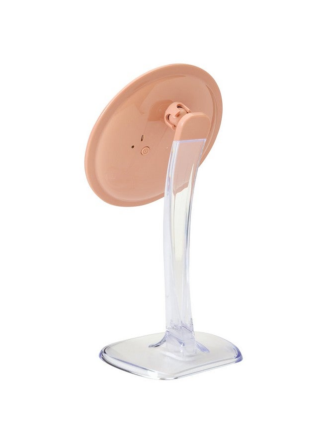 Jerdon Lighted Tabletop Makeup Mirrormakeup Mirror With 5X Magnification In Rose Gold Finish7.25Inch Round Vanity Mirrormodel Js725Rl - Image 4