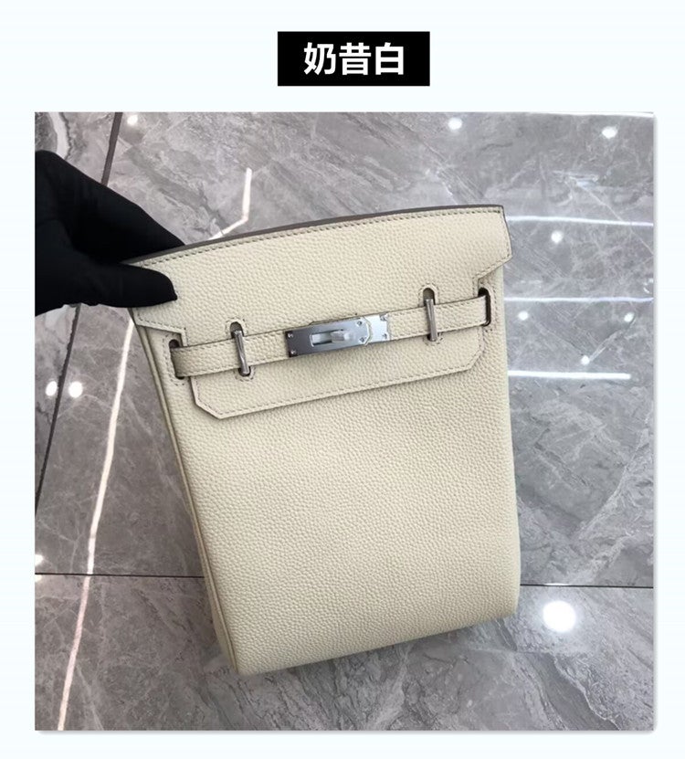 First-Layer Cowhide Kelly Bag, High-End Diagonal Chest Bag, Backpack For Women, Large-Capacity Versatile Shoulder Bag - Image 1