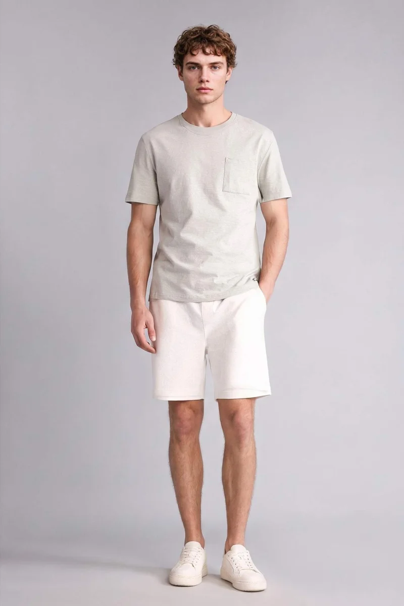 ديفاكتو Regular Fit Crew Neck Short Sleeve T-Shirt