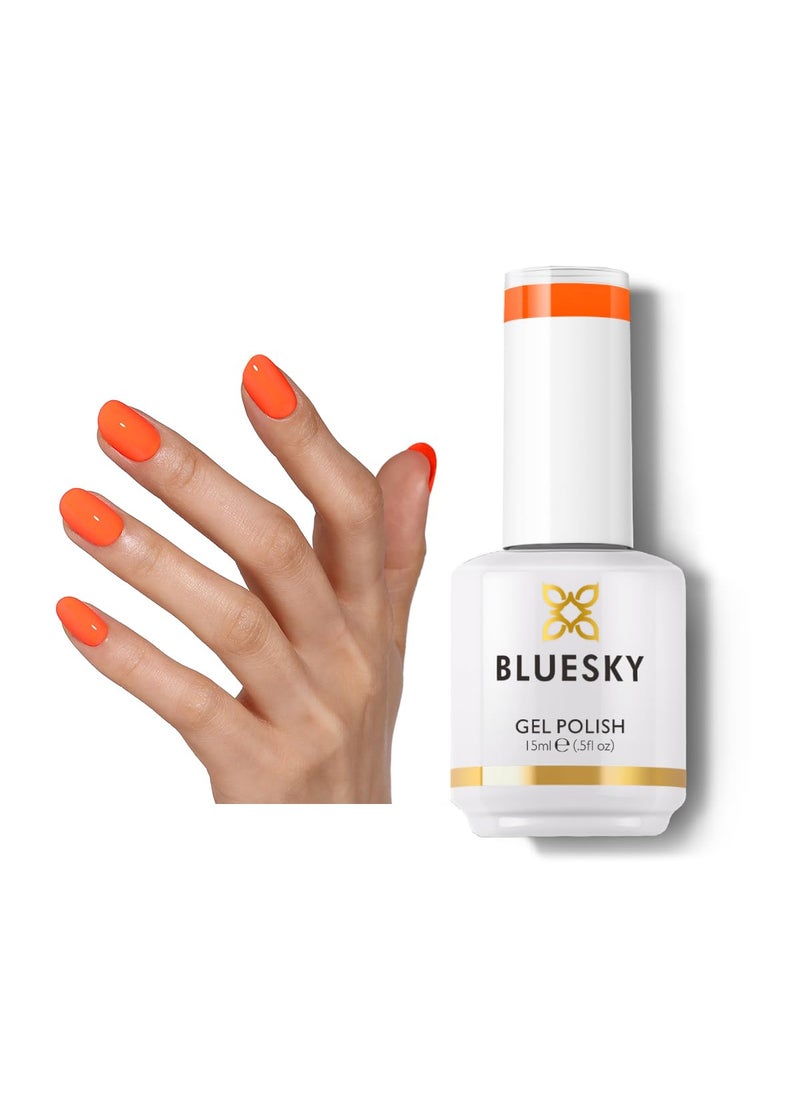 Bluesky BLUESKY Orange Gel Polish - Tangerine Gel Nail Polish Professional Soak Off Gel Polish, UV/LED Lamp Cures, Long Lasting, Vegan, Nail Art, DIY at Home, 15ML LT149P/TANGERINE 