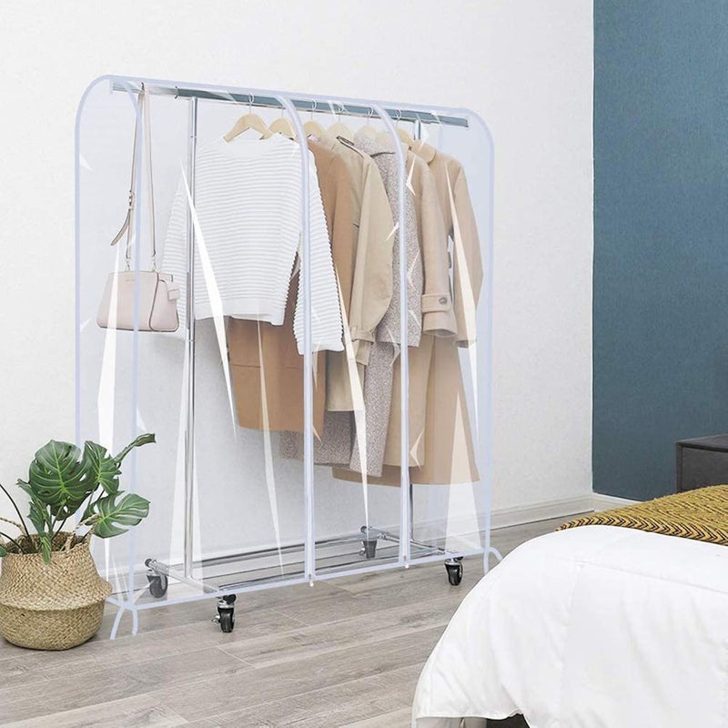 Transparent Garment Rack Cover - Clothing Storage Protector for Dresses, Suits, and Coats - Image 5