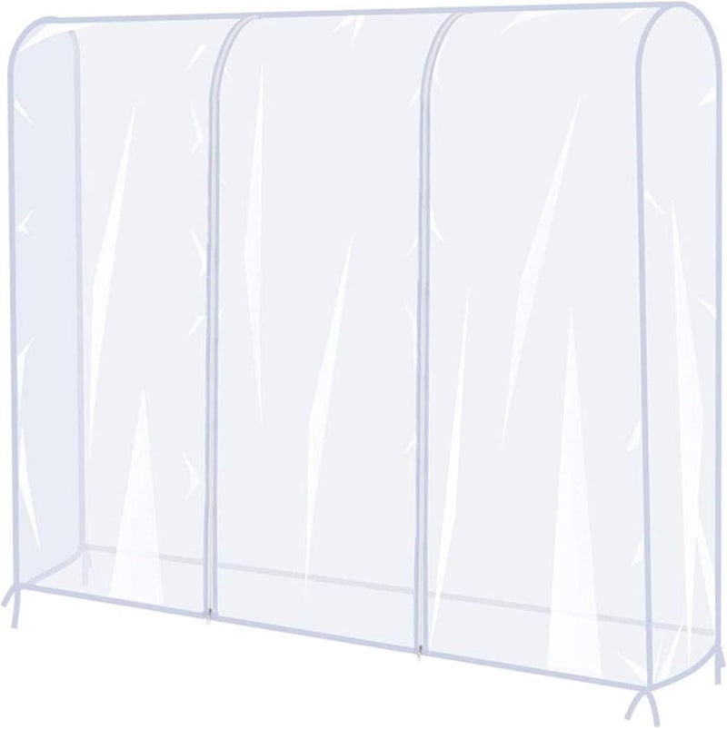 Transparent Garment Rack Cover - Clothing Storage Protector for Dresses, Suits, and Coats - Image 1