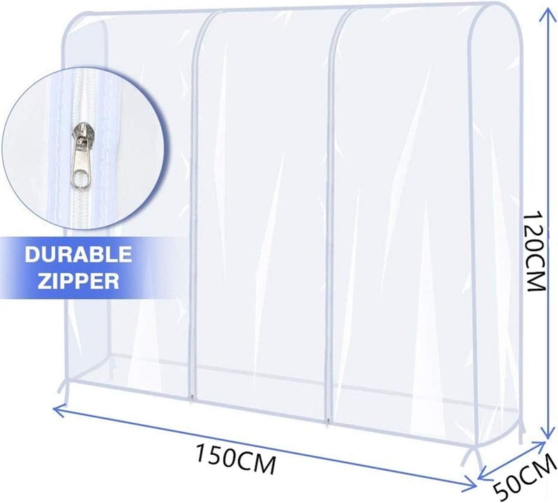 Transparent Garment Rack Cover - Clothing Storage Protector for Dresses, Suits, and Coats - Image 2