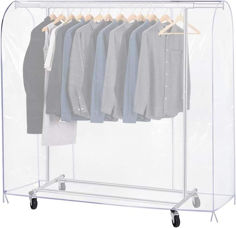 Transparent Garment Rack Cover - Clothing Storage Protector for Dresses, Suits, and Coats - Image 3