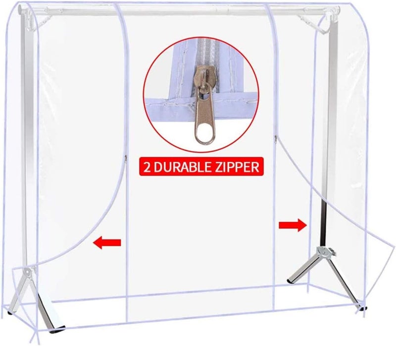 Transparent Garment Rack Cover - Clothing Storage Protector for Dresses, Suits, and Coats - Image 4