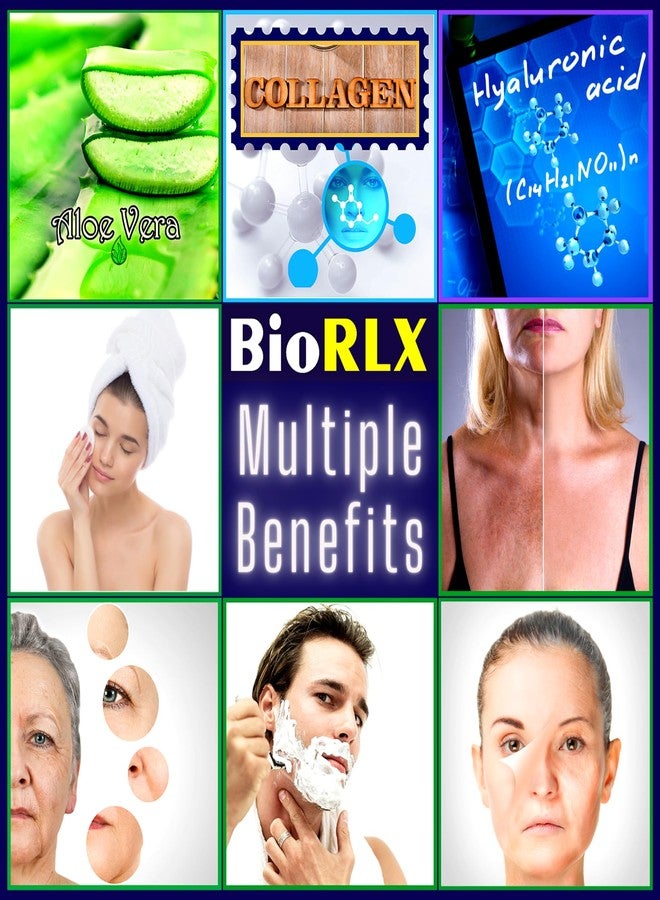 BioRLX جل الصبار من بيو آر إل إكس بتركيز 99% مع الكولاجين وحمض الهيالورونيك، 250 مل (8.5 أونصة سائلة) - للوجه والجسم والشعر وفروة الرأس، لتخفيف آثار التعرض للشمس، طبيعي، مهدئ، مرطب - Image 4