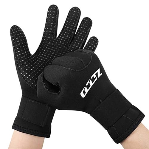 ZCCO Neoprene Diving Gloves - Double-Layer Thermal 3mm Wetsuit Gloves with Elastic Wrist & Skid Resistance Particles for Diving, Surfing, Snorkeling(3mm-M) - Image 4