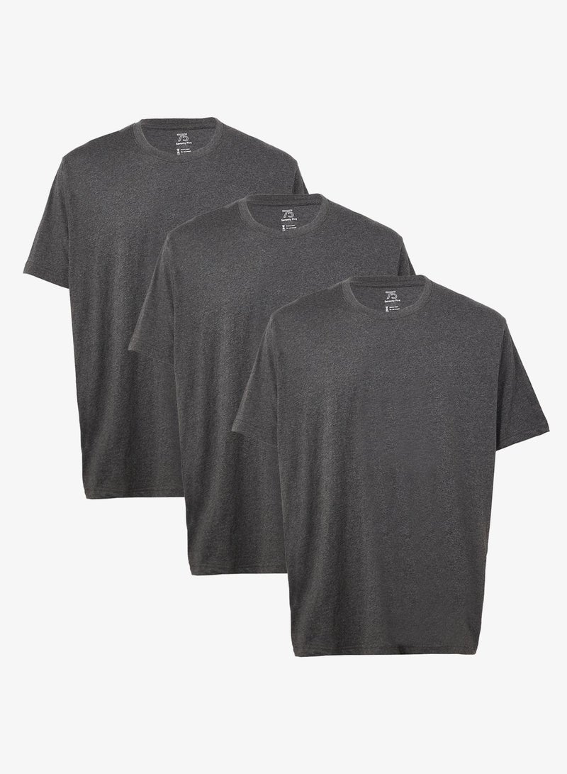 Seventy Five Basics Pack of 3 Plus Size T-Shirt - Image 2