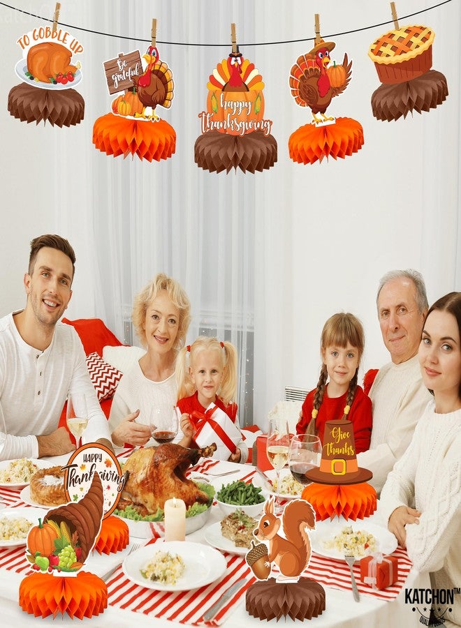 كاتشون، قطع مركزية لطاولات عيد الشكر - عبوة من 9 قطع | زينة طاولة عيد الشكر | زينة طاولة عيد الشكر | زينة حفلات عيد الشكر مع الأصدقاء، زينة موسم الحصاد - Image 5