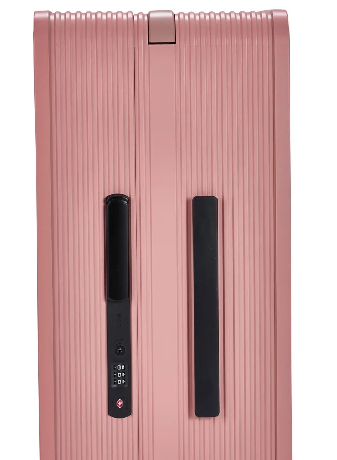 LIMRA Travel Bag It contains two compartments From Limra Made Of PC Cabin Carry Check-In Luggage Trolley Size 20 inch Color Pink