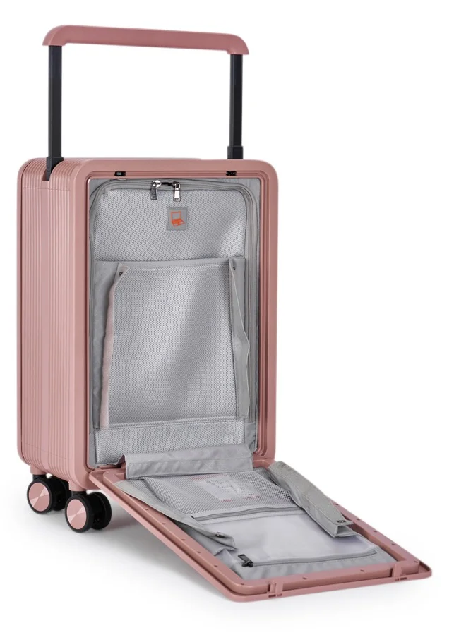 LIMRA Travel Bag It contains two compartments From Limra Made Of PC Cabin Carry Check-In Luggage Trolley Size 20 inch Color Pink