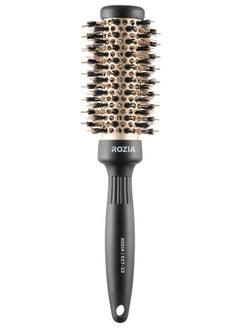 Rozia Pro Boar Bristles Round Hair Brush, Thermal Ceramic & Ionic Tech, Roller Hair Brush For Blow Drying, Curling, Straightening, Add Volume & Shine (32 Mm)  - Image 1