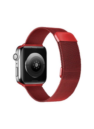 Replacement Strap Double Section Milanese Magnetic Elasticity Strap Watch Band For Apple Watch Series 9&8&7 41mm / SE 3&SE 2&6&SE&5&4 40mm / 3&2&1 38mm Wine Red - pzsku/Z393D2EE8D4D848C51C1DZ/45/_/1714875657/1d10169b-4dca-4085-9012-fa6ff935984f