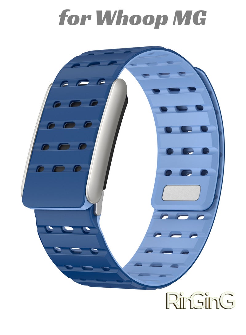 RinGinG Modified Magnetic Silicone Sport Replacement Band Compatible with WHOOP 5.0, Life/MG, One/Peak, Fitness Life Tracker – Breathable, Sweatproof, Durable & Comfortable - Image 1