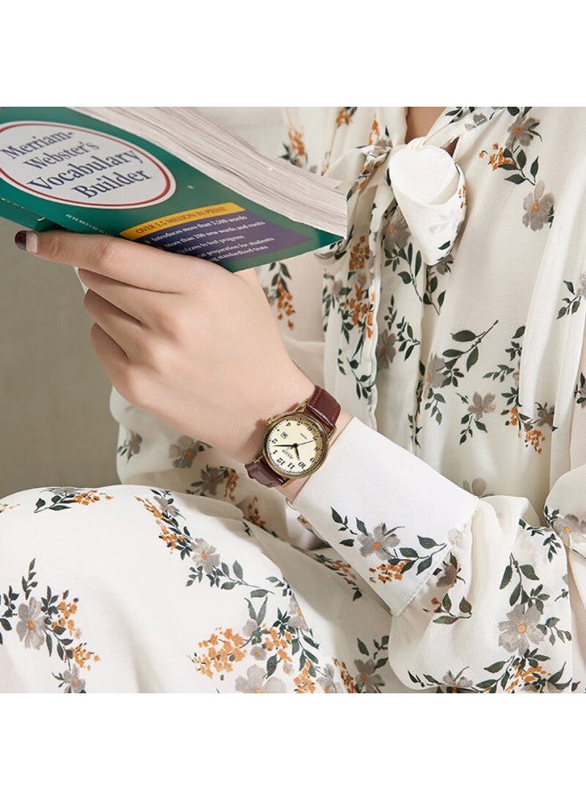 جوليوس Julius ساعة نسائية، هدية للزوجة أو الصديقة في يوم المرأة، ساعة كوارتز نسائية طلابية عصرية على الطراز الكوري مقاومة للماء - Image 4