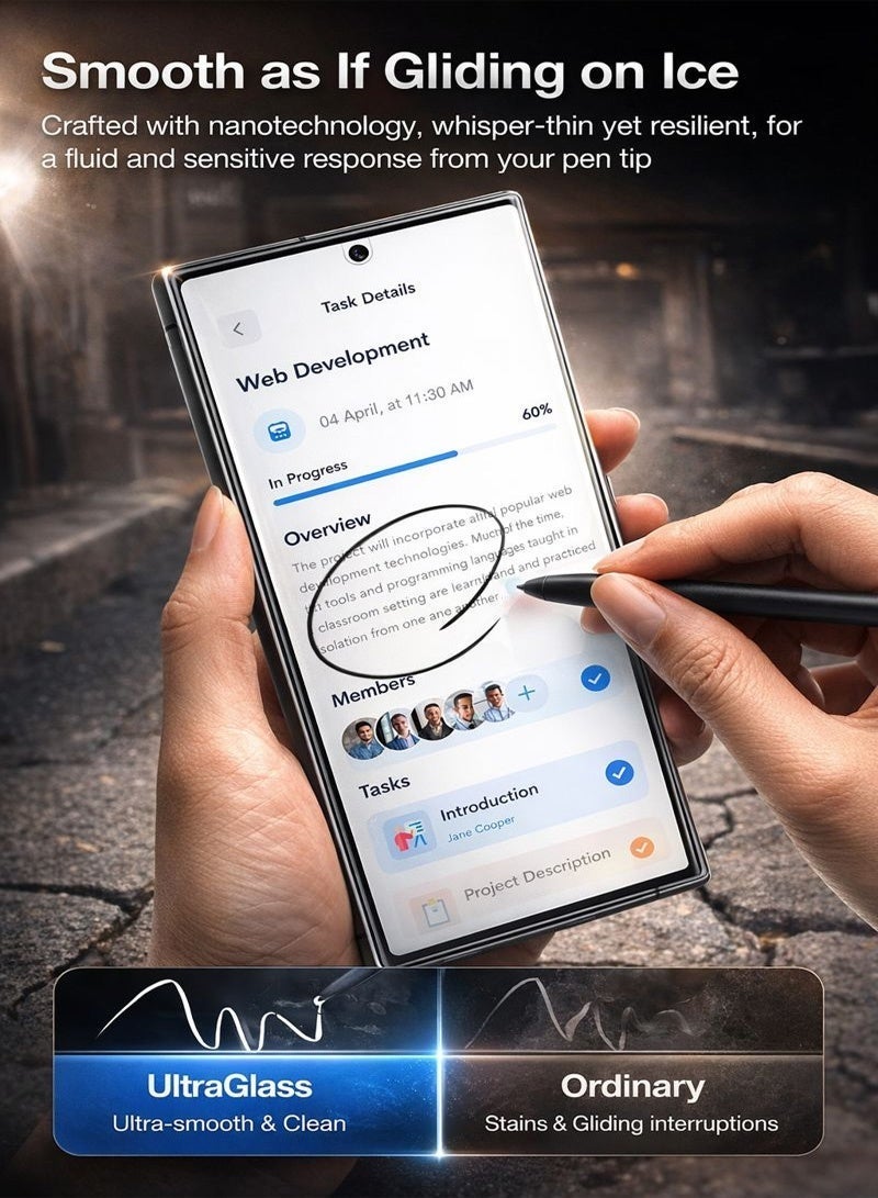 Neyecam 2-Pack Neyecam Full Coverage HD Clear Screen Protector for Samsung Galaxy S24 Ultra 6.8-Inch, Tempered Glass Film with Easy Installation Tool, Fingerprint ID Compatible,Case Friendly - Image 3